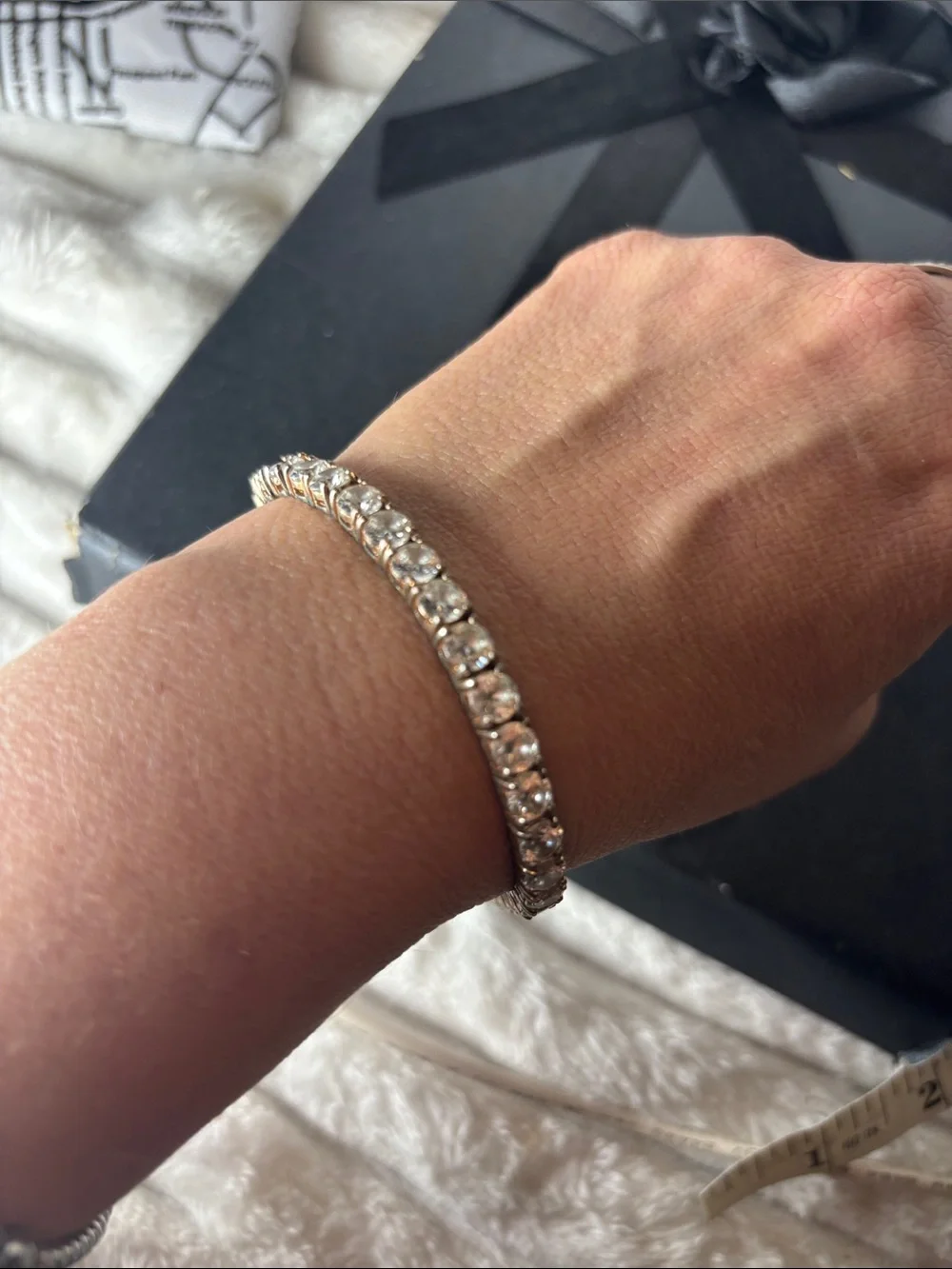 Jacmel Mauritius JCM Cubic Zirconia Statement Tennis Bracelet 8”